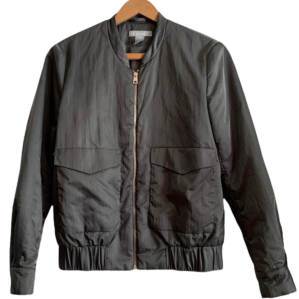H&M Olive Green Bomber Jacket Size 6